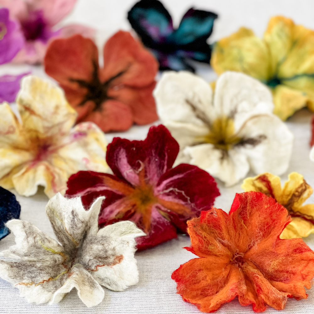 WET FELTED FLOWERS WORKSHOP-Workshop-Little Lane Workshops