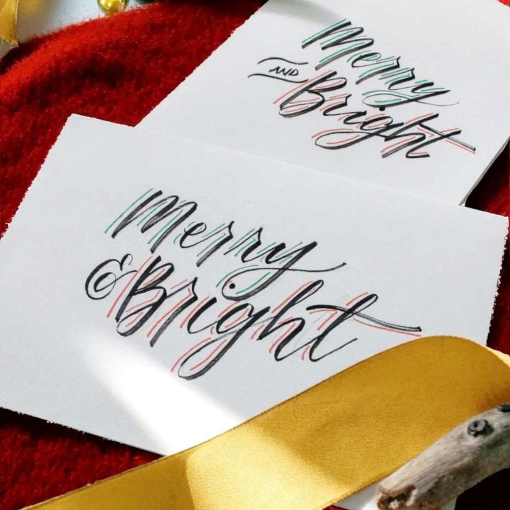 CHRISTMAS MODERN CALLIGRAPHY BRUSH LETTERING WORKSHOP-Workshop-Little Lane Workshops