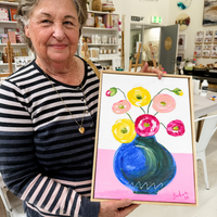 Abstract Still Life Workshop – Whimsical Florals in Acrylic-Workshop-Little Lane Workshops