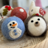 NEEDLE FELTED CHRISTMAS ORNAMENTS WORKSHOP-Workshop-Little Lane Workshops