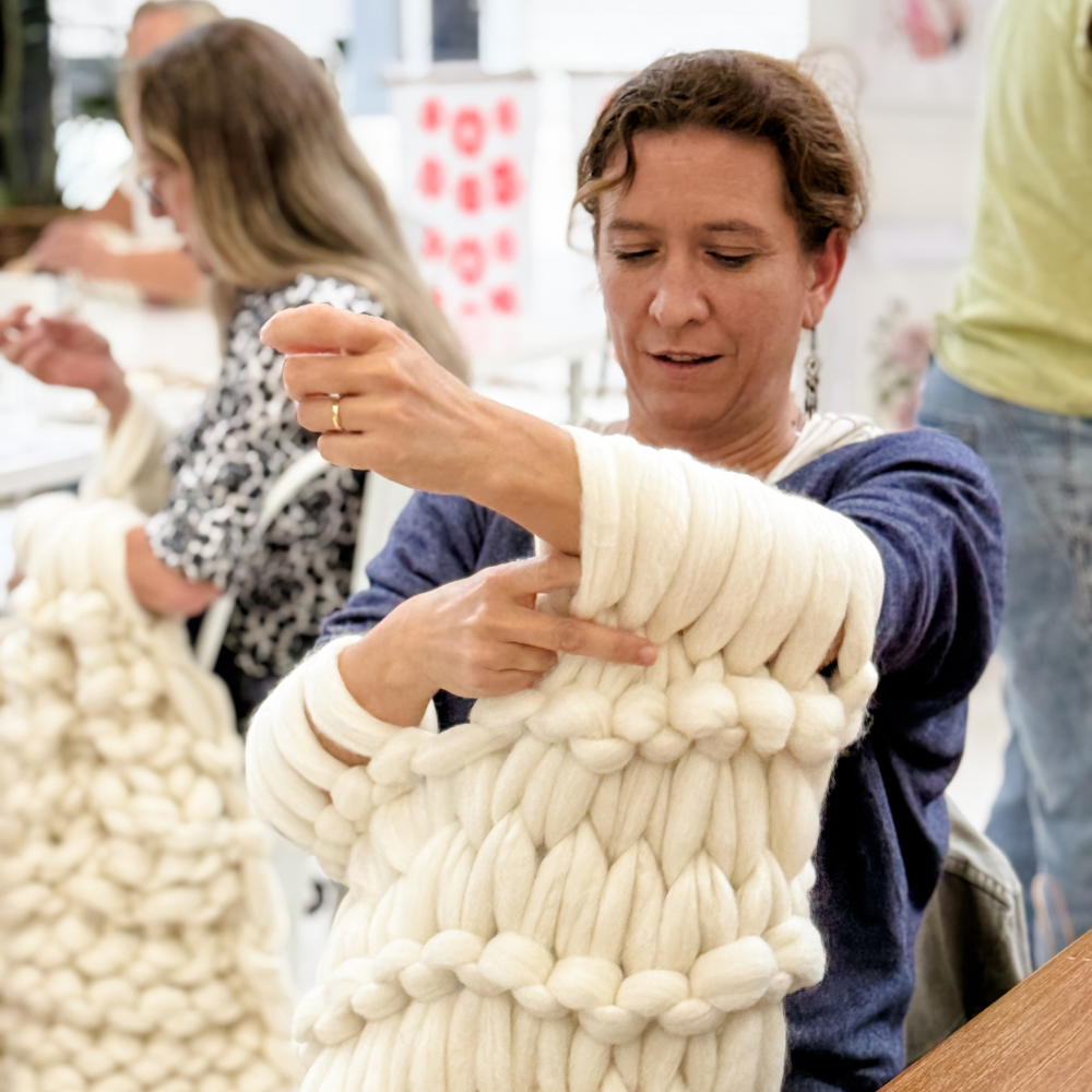 Arm Knitted Woollen Throw Blanket Workshop-Workshop-Little Lane Workshops