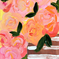SUMMER FLORAL ACRYLIC PAINTING WORKSHOP-Workshop-Little Lane Workshops