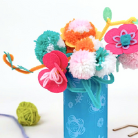 Flower Pom Pom Bouquet KIT for Kids-Craft Kits-Little Lane Workshops
