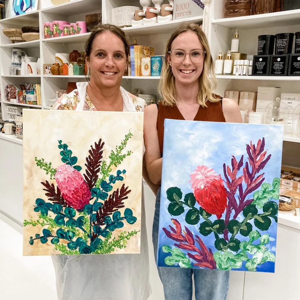 FLORAL NATIVES PALETTE KNIFE PAINTING WORKSHOP-Workshop-Little Lane Workshops