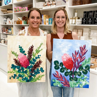 FLORAL NATIVES PALETTE KNIFE PAINTING WORKSHOP-Workshop-Little Lane Workshops