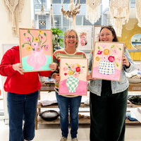 Abstract Still Life Workshop – Whimsical Florals in Acrylic-Workshop-Little Lane Workshops