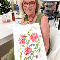 WATERCOLOUR PEONIES WORKSHOP-Workshop-Little Lane Workshops
