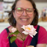 Crepe Paper Wild Rose Branch - Paper Floristry Workshop-Workshop-Little Lane Workshops