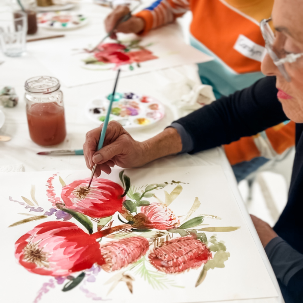 WATERCOLOUR NATIVE FLOWERS WORKSHOP-Workshop-Little Lane Workshops