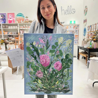 FLORAL NATIVES PALETTE KNIFE PAINTING WORKSHOP-Workshop-Little Lane Workshops