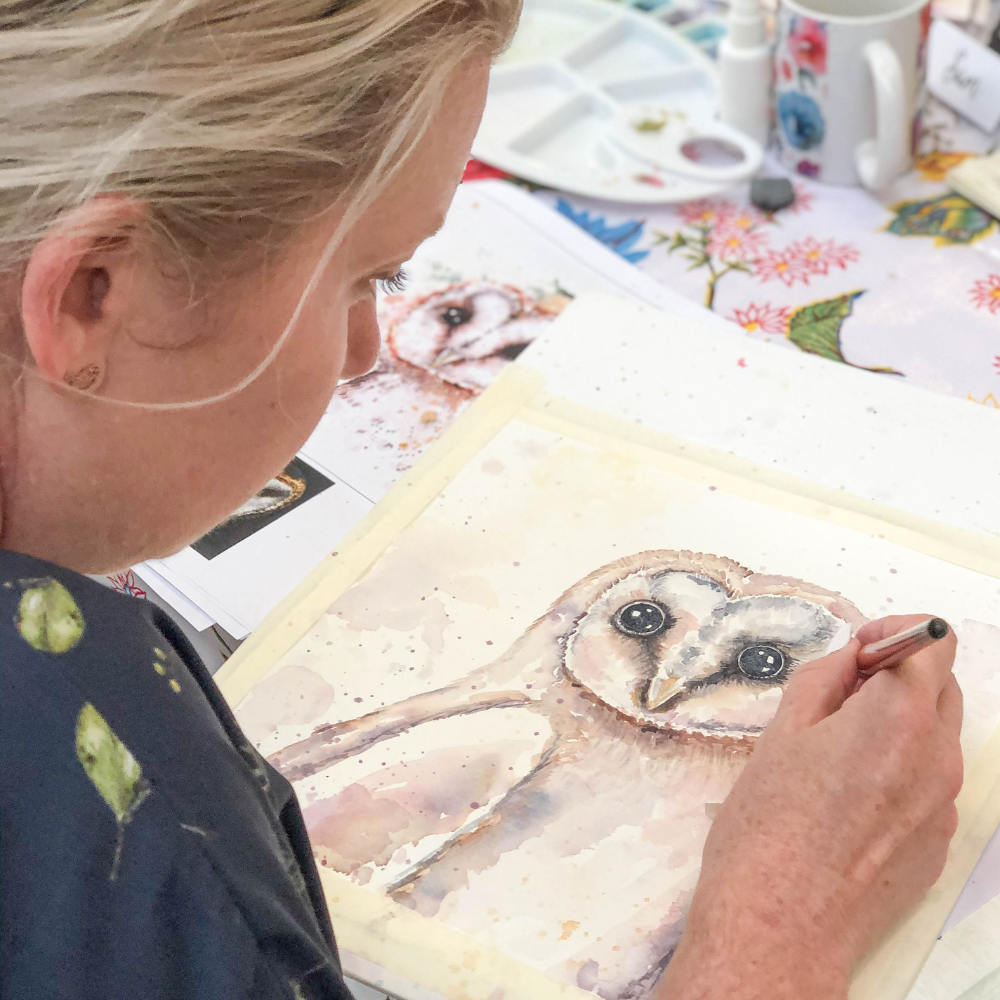 Watercolour Barn Owl Workshop-Workshop-Little Lane Workshops