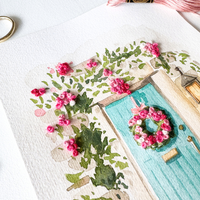 CHRISTMAS WATERCOLOUR PAINT & STITCH-Workshop-Little Lane Workshops