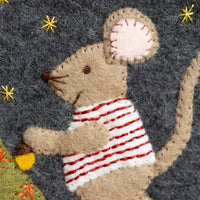 Christmas with the Mouse Family Felt Appliqué Hoop Kit by Corrine Lapierre-Craft Kits-Little Lane Workshops