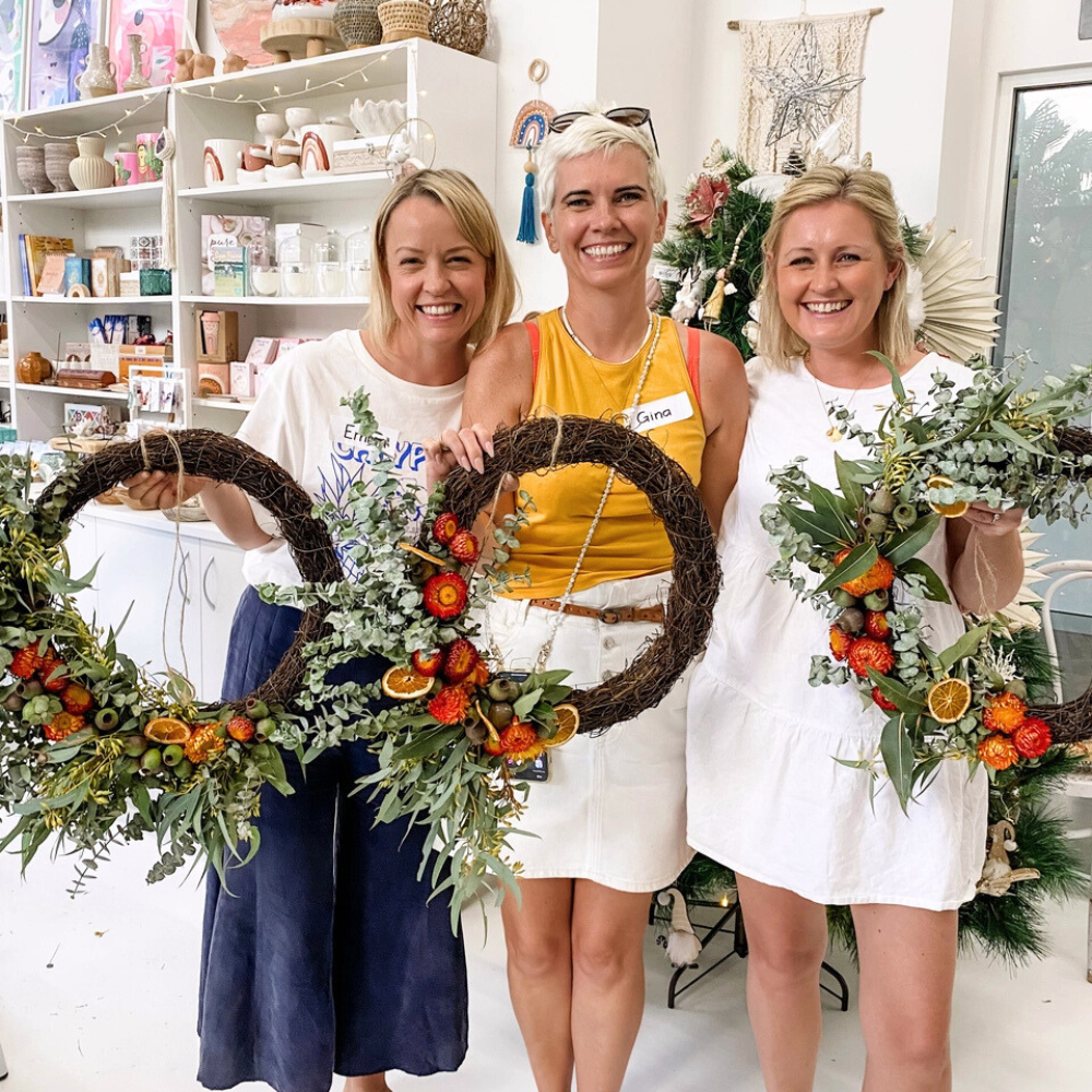 FRESH TO DRIED FLORAL CHRISTMAS WREATH WORKSHOP-Workshop-Little Lane Workshops