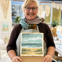 Small Scapes - Seascape Acrylic Painting Workshop on Handmade Paper-Workshop-Little Lane Workshops