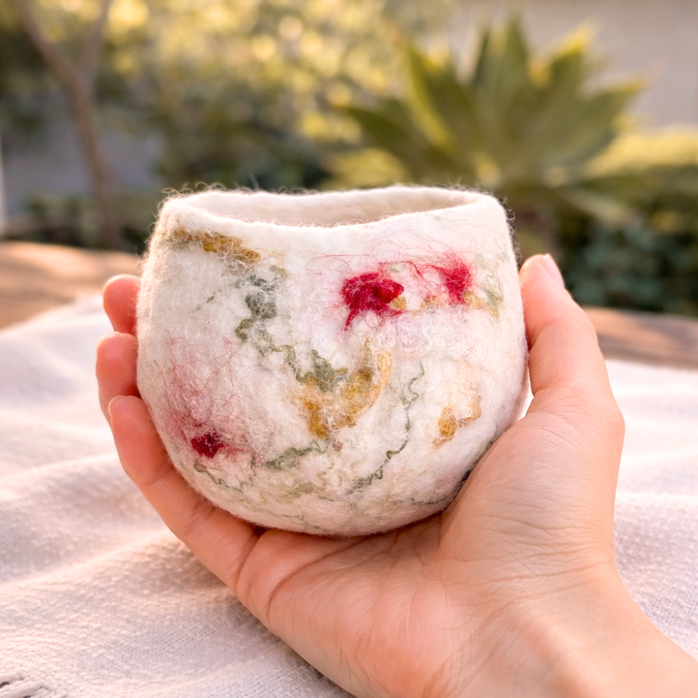 Wet Felted Flowers and Vessels Workshop-Workshop-Little Lane Workshops