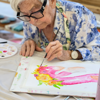 WATERCOLOUR FLAMINGO WORKSHOP-Workshop-Little Lane Workshops