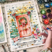 CHRISTMAS WATERCOLOUR WORKSHOP - Magical Christmas Doors-Workshop-Little Lane Workshops