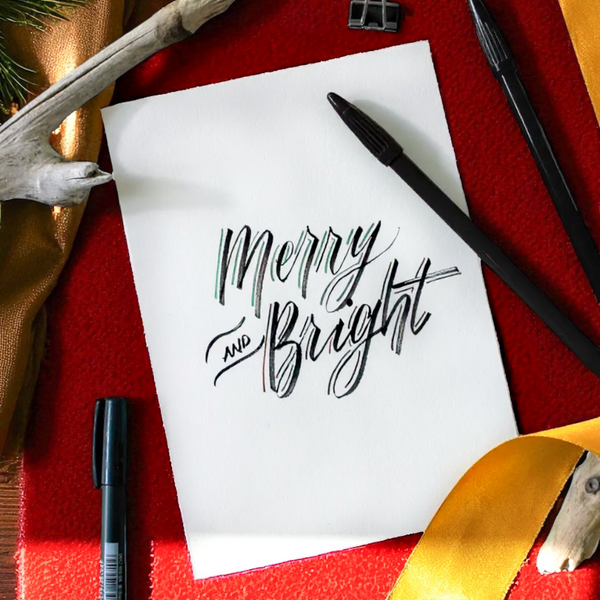 CHRISTMAS MODERN CALLIGRAPHY BRUSH LETTERING WORKSHOP-Workshop-Little Lane Workshops