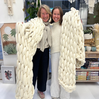 ARM KNITTED WOOL THROW BLANKET WORKSHOP-Workshop-Little Lane Workshops