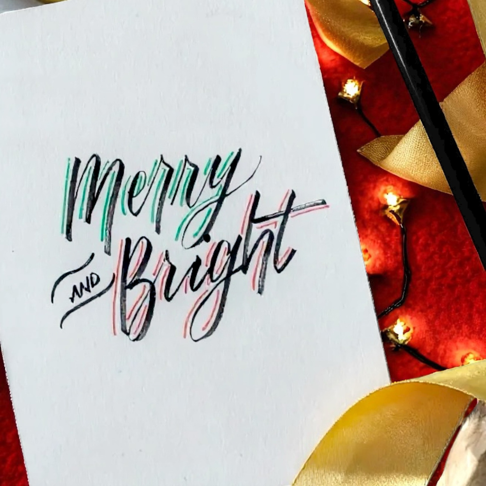 CHRISTMAS MODERN CALLIGRAPHY BRUSH LETTERING WORKSHOP-Workshop-Little Lane Workshops