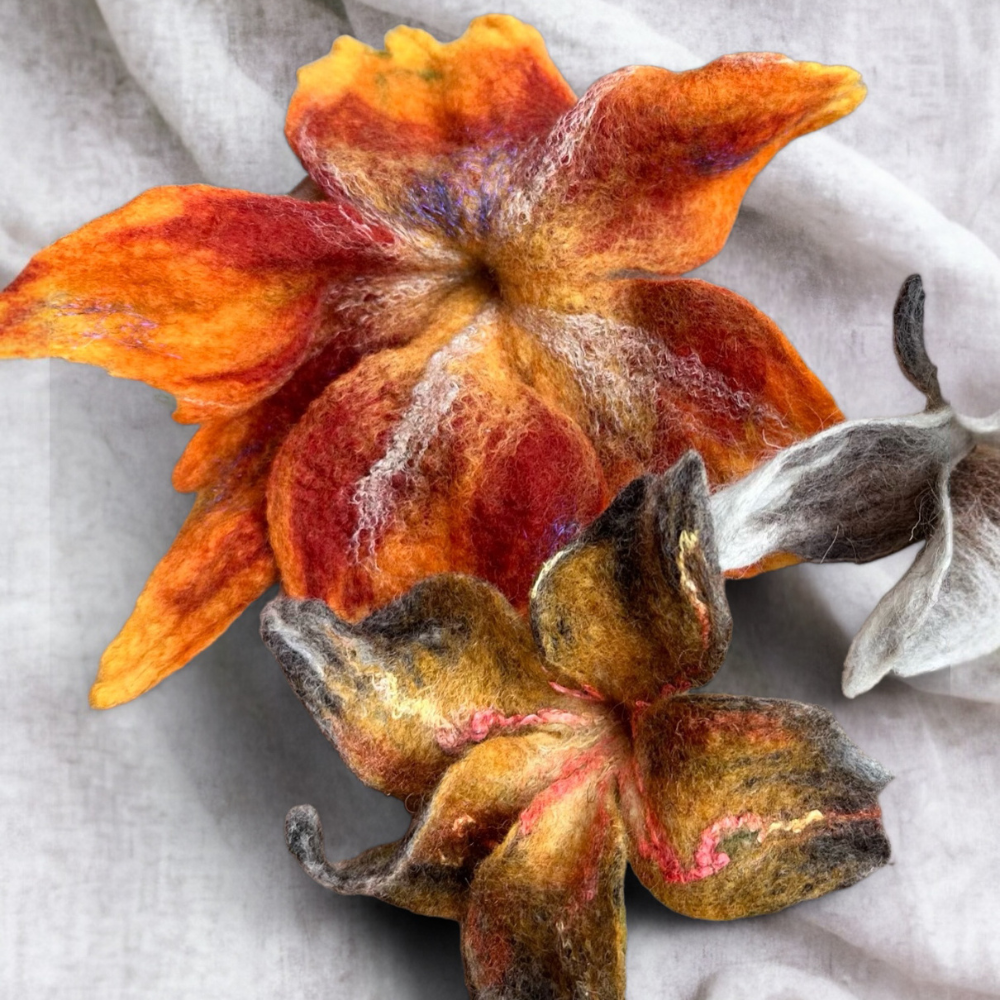 WET FELTED FLOWERS WORKSHOP-Workshop-Little Lane Workshops