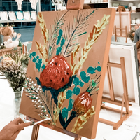 FLORAL NATIVES PALETTE KNIFE PAINTING WORKSHOP-Workshop-Little Lane Workshops