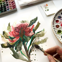 WATERCOLOUR NATIVE FLOWERS WORKSHOP-Workshop-Little Lane Workshops