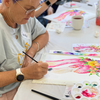 WATERCOLOUR FLAMINGO WORKSHOP-Workshop-Little Lane Workshops