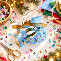 Christmas Felted Embroidery Ornaments Workshop-Workshop-Little Lane Workshops