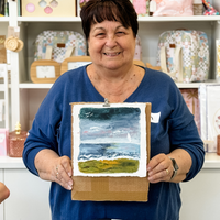 Small Scapes - Seascape Acrylic Painting Workshop on Handmade Paper-Workshop-Little Lane Workshops