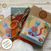 Folk Cat Felt Craft Mini Kit by Corrine Lapierre-Craft Kits-Little Lane Workshops