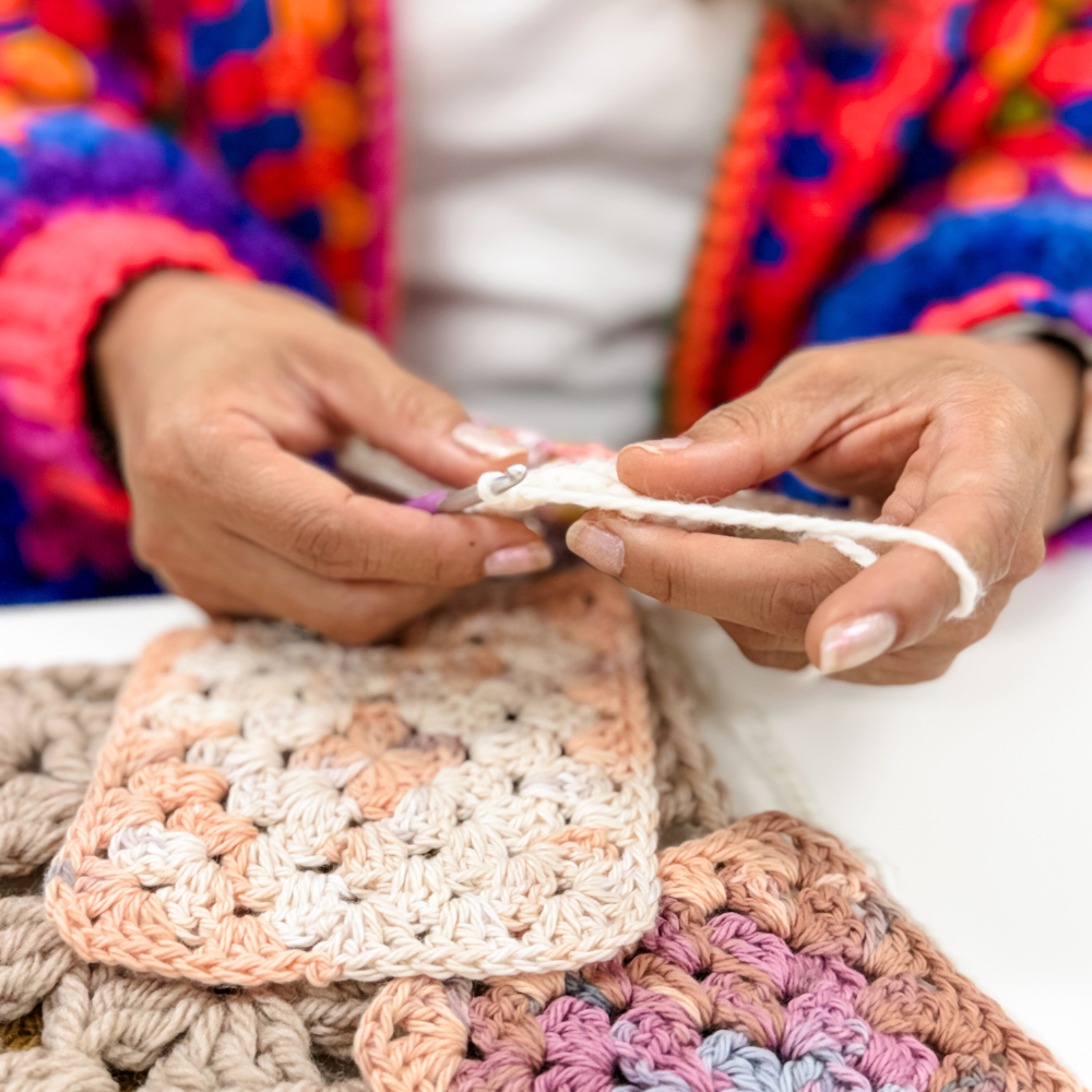 LEARN TO CROCHET GRANNY SQUARES-Workshop-Little Lane Workshops