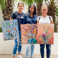 FLORAL NATIVES PALETTE KNIFE PAINTING WORKSHOP-Workshop-Little Lane Workshops