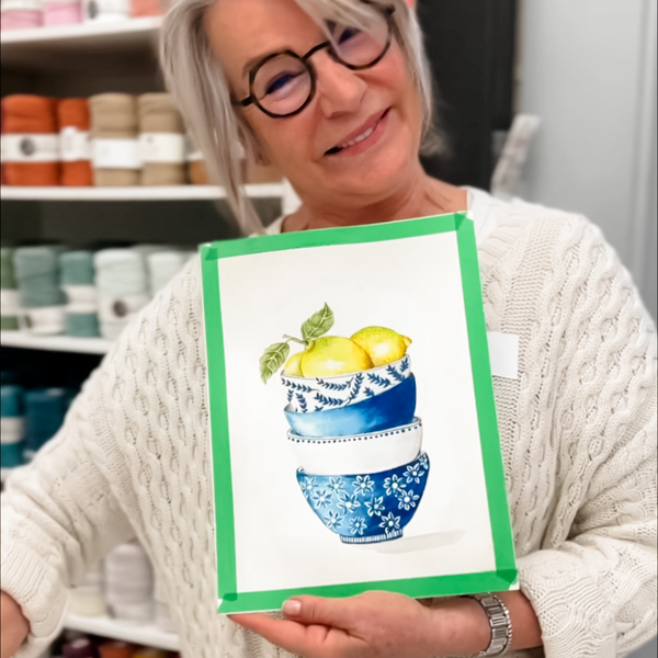 WATERCOLOUR & GOUACHE WORKSHOP - Lemon Bowls-Workshop-Little Lane Workshops