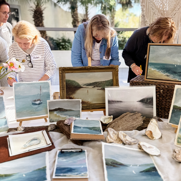 Small Scapes - Seascape Acrylic Painting Workshop on Handmade Paper-Workshop-Little Lane Workshops