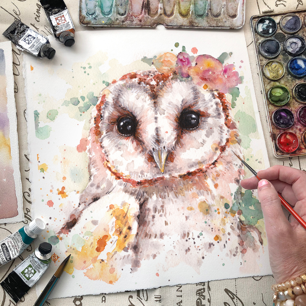 Watercolour Barn Owl Workshop-Workshop-Little Lane Workshops