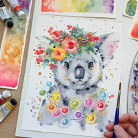 Christmas Watercolour Koala Workshop-Workshop-Little Lane Workshops