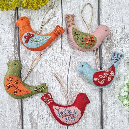 Folk Birds Felt Craft Kit by Corrine Lapierre-Craft Kits-Little Lane Workshops