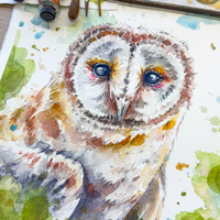 Watercolour Barn Owl Workshop-Workshop-Little Lane Workshops