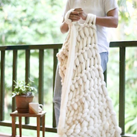 ARM KNITTED WOOL THROW BLANKET WORKSHOP-Workshop-Little Lane Workshops