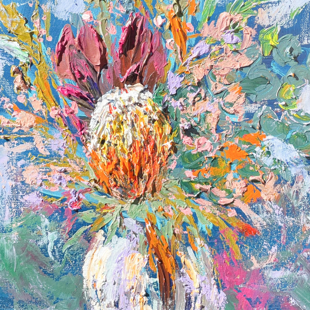 FLORAL NATIVES PALETTE KNIFE PAINTING WORKSHOP-Workshop-Little Lane Workshops