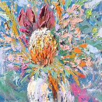 FLORAL NATIVES PALETTE KNIFE PAINTING WORKSHOP-Workshop-Little Lane Workshops