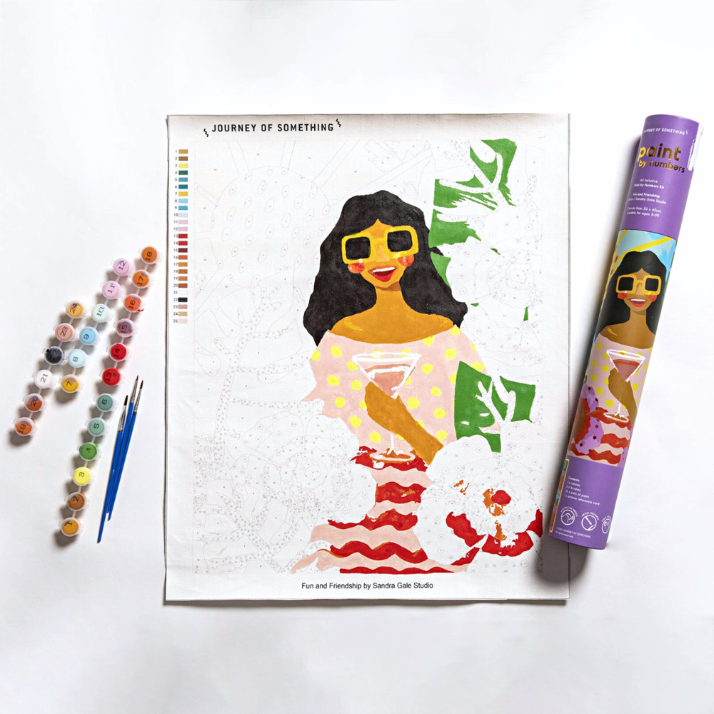Paint By Numbers - Fun and Friendship by Sandra Gale-Art Supplies-Little Lane Workshops