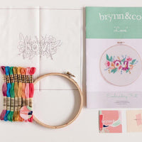 BRIGHT LOVE EMBROIDERY Kit by Brynn & Co-Craft Kits-Little Lane Workshops