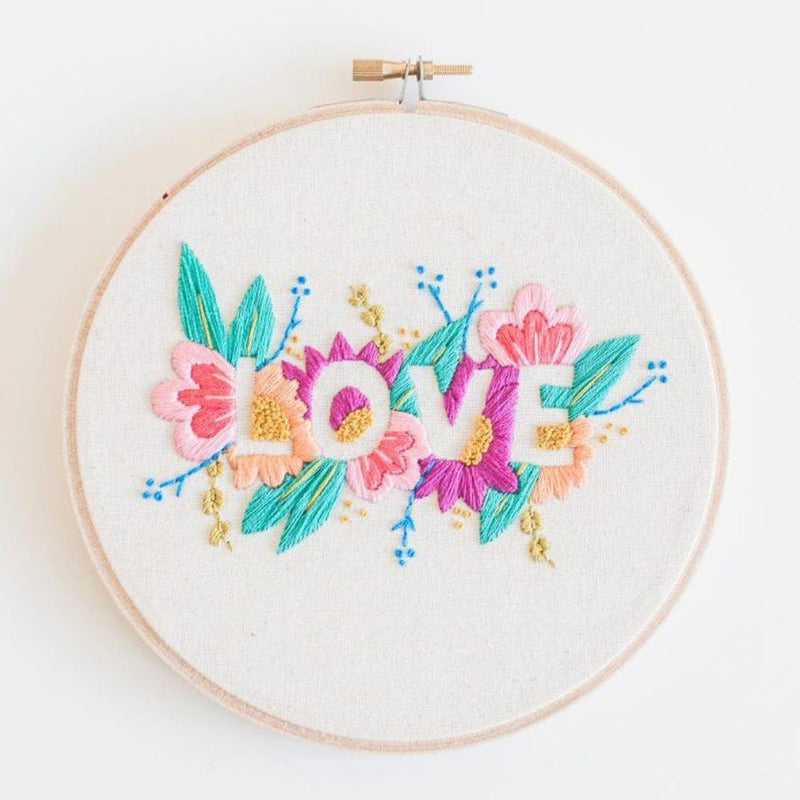 BRIGHT LOVE EMBROIDERY Kit by Brynn & Co-Craft Kits-Little Lane Workshops