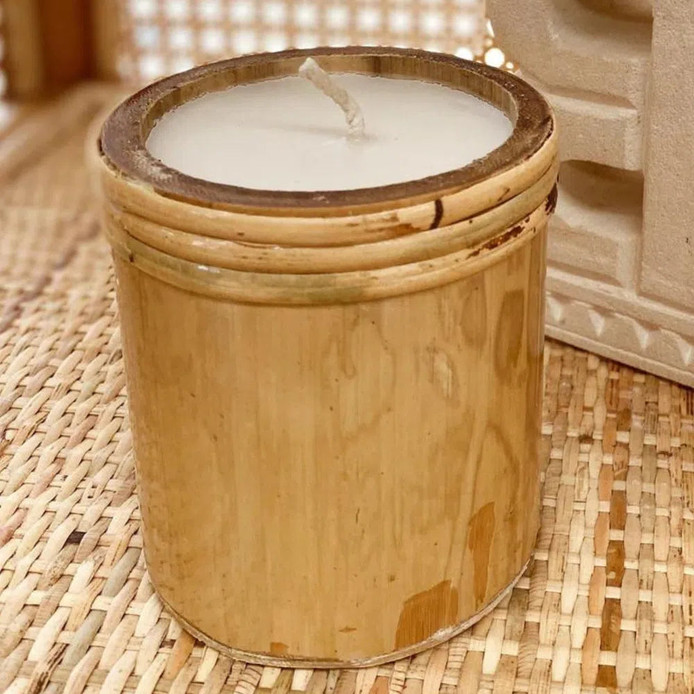 Bamboo Natural Wax Candle-Homewares-Little Lane Workshops