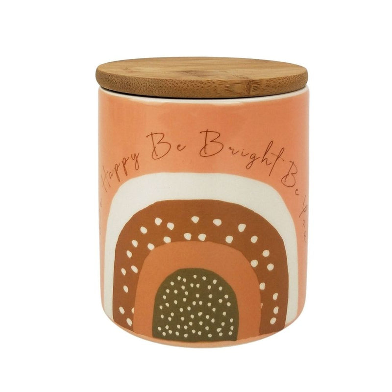 Be Happy Be Bright Be You Ceramic Canister-Homewares-Little Lane Workshops