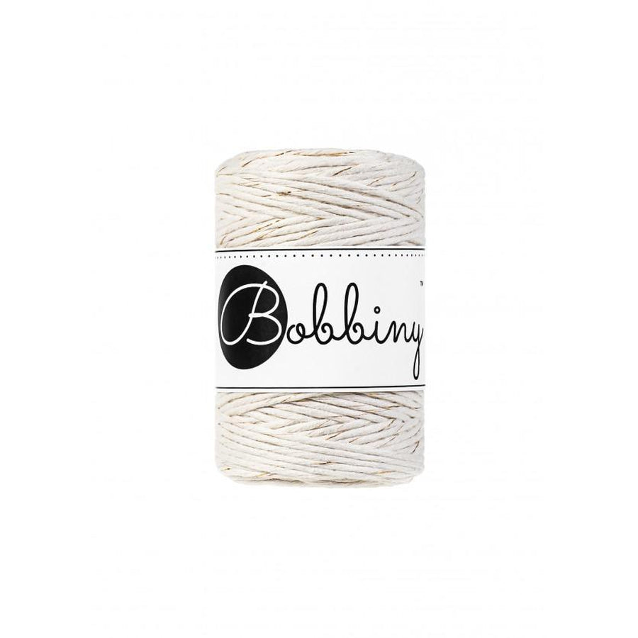 Bobbiny Gold & Natural Twisted Mop Cotton x 100 meters-Macrame-Little Lane Workshops