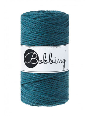 Bobbiny Macrame Twisted Cotton 3ply Rope - Coloured 3mm x 100 meters-Macrame-Little Lane Workshops